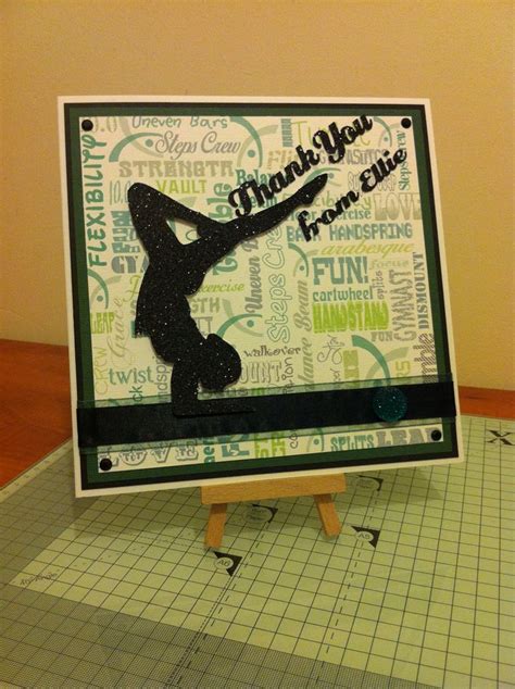 Thank You Sparkle Gymnastic Cards Handmade Handmade Card Making