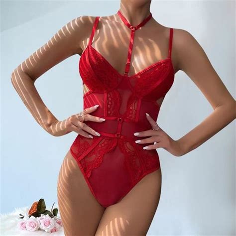 Lingerie Sexy Femme Sasaquoy Sous V Tements Sexy Col En V Sous V Tements Sexy Une Pi Ce En