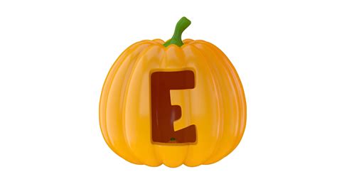 Pumpkin Alphabet - 3D Model by frezzy