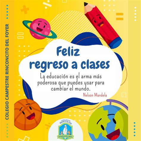 Feliz Regreso A Clases Colegio Rinconcito Del Foyer