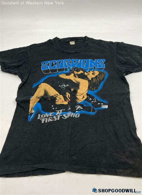 Vintage 1984 Screen Star Size Xl Scorpions Us Tour Love At First Sting Tee Shirt