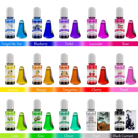 Snapklik.com : Epoxy Resin Pigment - 15 Color Liquid Epoxy Resin Dye