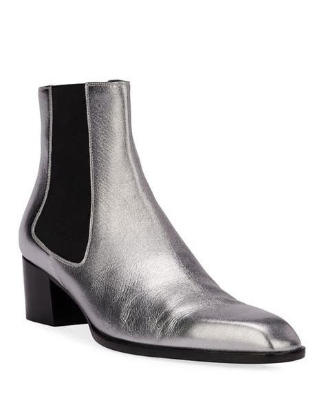 Tom Ford Metallic Pull On Booties How To Wear Boots With A Dress