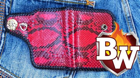 Serpent's Reign 4-inch Custom Handmade Snake Skin and Leather Biker ...