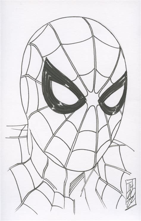 Spider Man Marvel Comics Signed Original Drawing By Tom Hodges