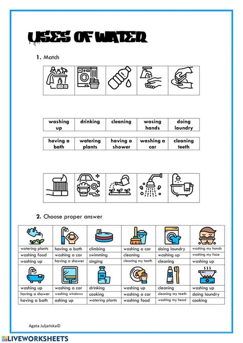 Uses Of Water Worksheet For Kindergarten