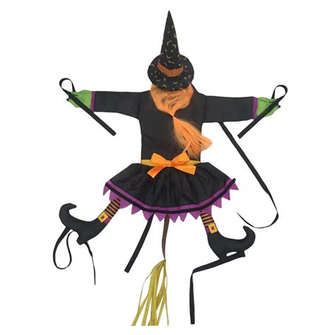 Crashing Witch Into Tree Halloween Decorations Large Crashed Witch