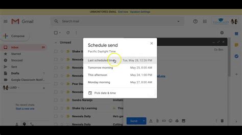 Gmail Schedule An Email Youtube