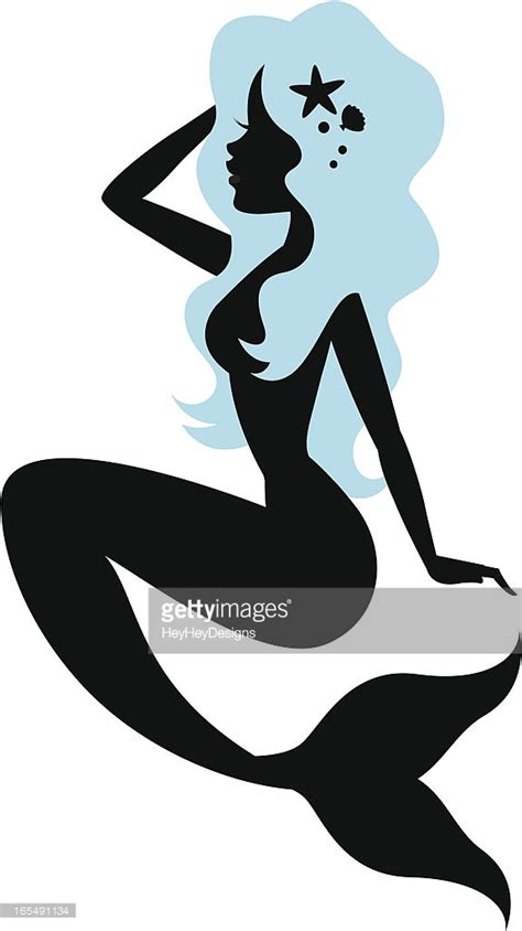 Mermaid Silhouette Vector at Vectorified.com | Collection of Mermaid ...