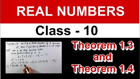 Real Numbers Class 10 Theorem 1 3 And And Theorem 1 4 Ncert Cbse