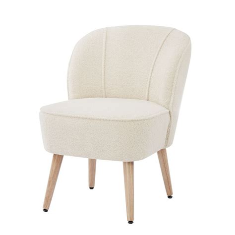 Fauteuil Tivoli Tissu Bouclette Beige