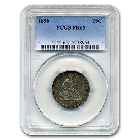 Buy 1856 Liberty Seated Quarter Pr 65 Pcgs Apmex