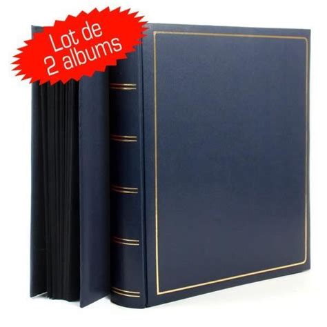 Lot De Albums Photos Traditionnel Simili Cuir Bl Achat Vente