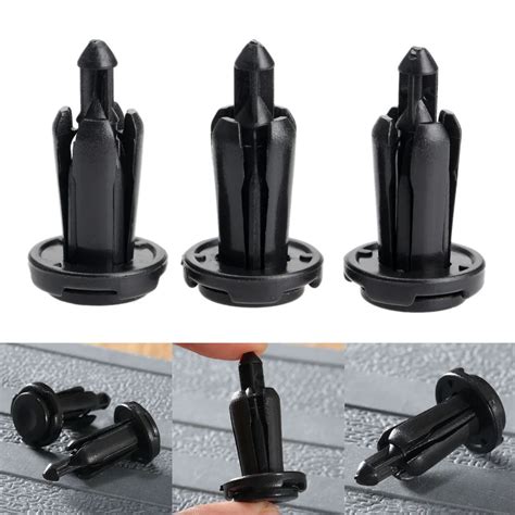 50pcs Black Plastic Rivet Fastener For Nissan Altima 9mm Hole Car Styling Bumper Fender Push