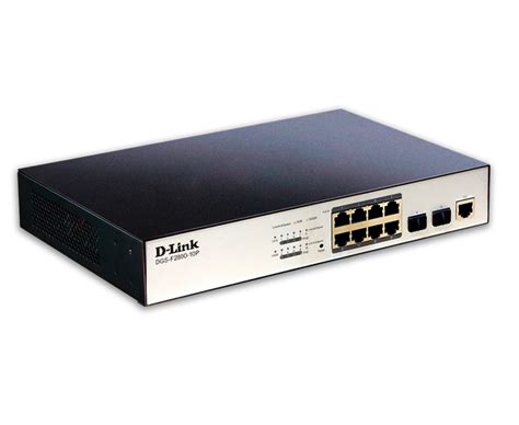 D-Link DGS-F2800-10P 10-Port Gigabit PoE Metro Ethernet Switch, LAN ...