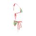 Cute Tropical Watercolor Flowers Custom Bikini Swimsuit ID D
