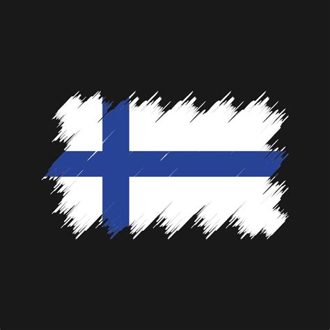 Finland Flag Brush National Flag Vector Art At Vecteezy