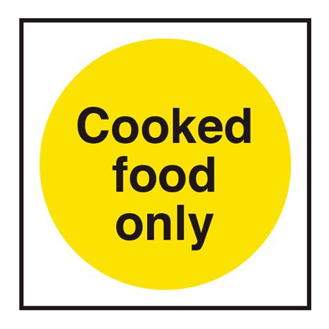 Cooked Foods Only Storage Label Catersigns