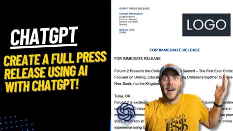 How To Write A Press Release With ChatGPT YouTube