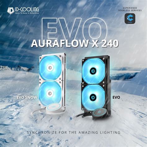 Id Cooling Auraflow X 240 Evo Series Aio Rgb Liquid Cpu Cooler