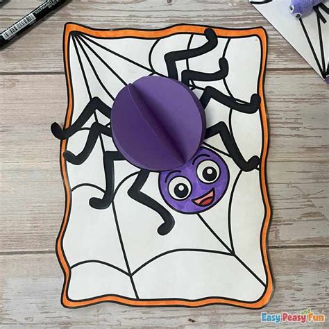 Halloween Spider Craft Template - Easy Peasy and Fun