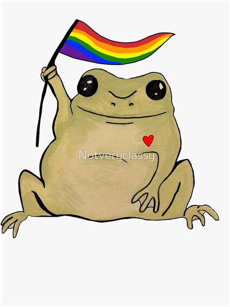 Pride Flag Frog Sticker For Sale By Notveryclassy Redbubble