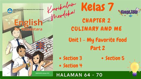 Kurikulum Merdeka Kelas 7 Bahasa Inggris Chapter 2 Unit 1 Culinary