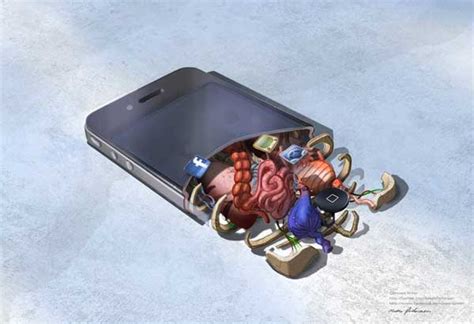 An artistic impression of iPhone 4 Anatomy