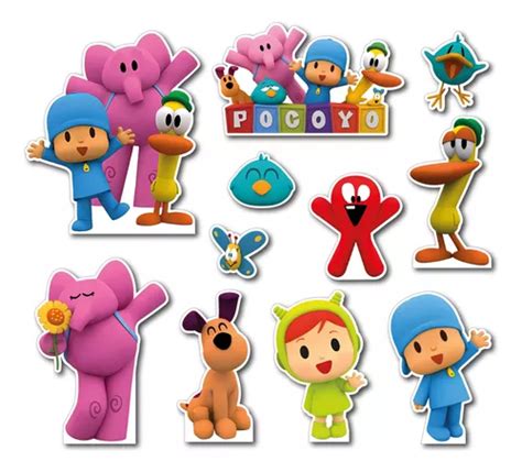 Figuras Coroplast Pocoyo Base Sólida Kit 11 Pz Envío gratis