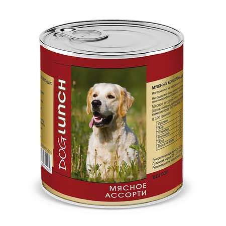 Корм для собак Dog Lunch Мясное ассорти консервы 750г купить по цене ...