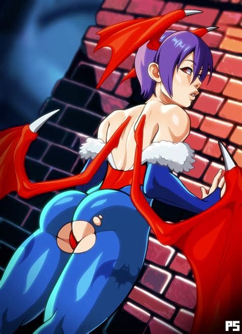 Rule 34 1girls Absurd Res Against Wall Ass Bat Print Blue Pantyhose Capcom Darkstalkers Female