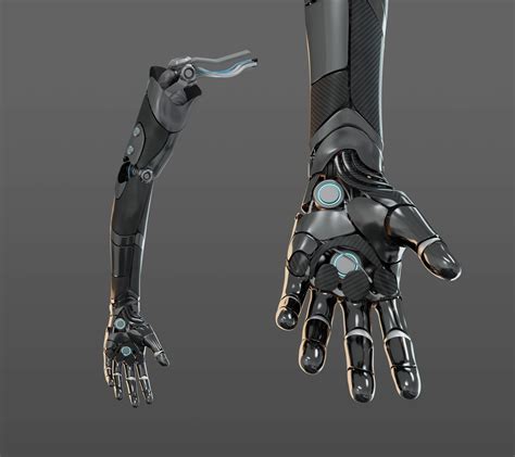 Robotic Hand Anatomy 3D Model Animated Rigged CGTrader