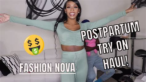 Months Postpartum Fashion Nova Try On Haul Vlogmas Day Youtube