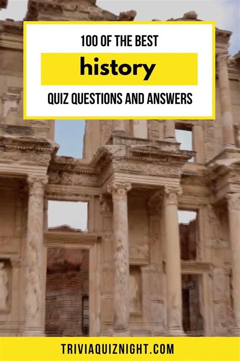 100 History Quiz Questions And Answers Artofit