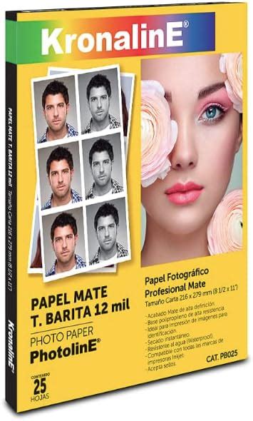 Farvisan Papel Fotogr Fico Kronaline Pack Acabado Mate Tipo Barita