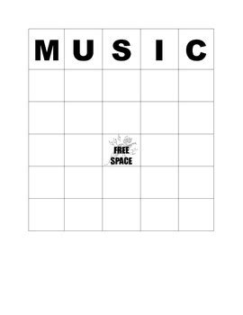 Free Music Bingo Cards Printables Printable Templates