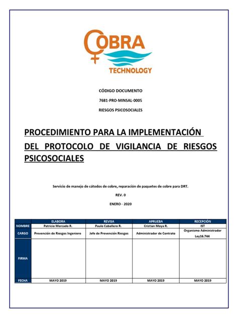 Del Protocolo De Vigilancia De Riesgos Psicosociales Pdf