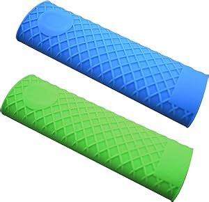 2Pack Silicone Hot Pot Handle Holder Rubber Sleeve Glove Heat Resistant For Cast Iron Hot Pans