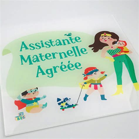 Plaque Originale Pour Assistante Maternelle Agr E