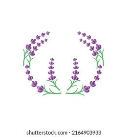 Fresh Lavender Flower Logo Vector Flat Stock Vector Royalty Free