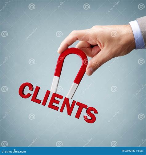 Attracting New Clients And Customers Stock Image Image Of Magnet