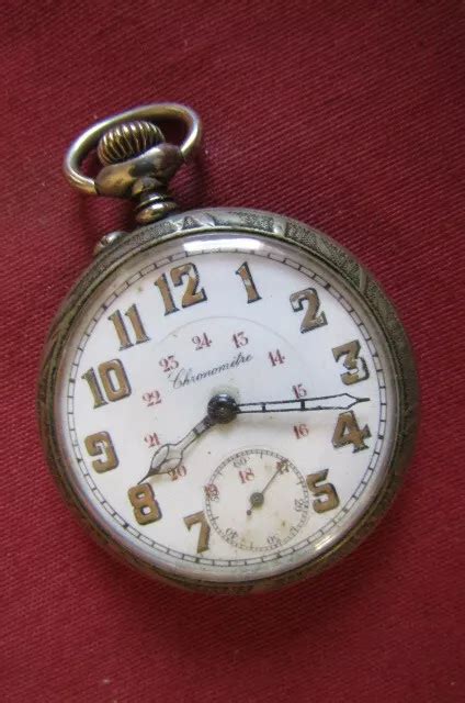 ANTIGUO RELOJ SUIZO de bolsillo mecánico cuerda manual año 1900 1920 y