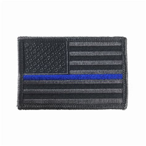 Subdued Thin Blue Line American Flag Patch Multiple Styles Thin