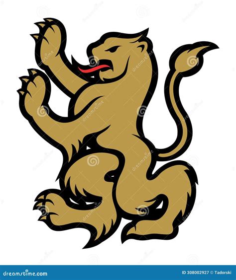 graphic emblem  lion stock vector illustration  logo