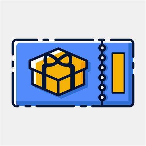 icono de vale de regalo en diseño de color. concepto, descuentos