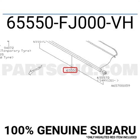 Tonneau Cover Assembly 65550fj000vh Subaru Parts Partsouq