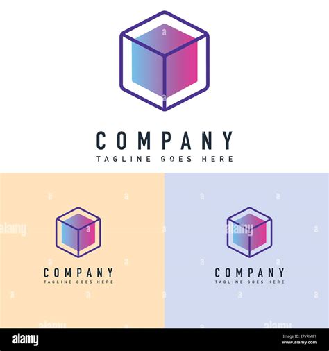 Abstract Hexagon Logo Vector Cube Logo Creative Geometric Logo Design