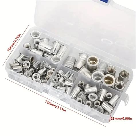 Aluminum Flat Head Rivet Nuts Set M4 M5 M6 M8 M10 Rivet Nuts Temu