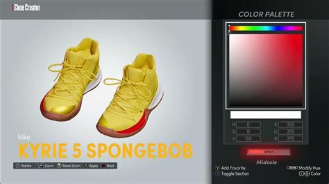 Nba 2k22 Shoe Creator Kyrie 5 Spongebob” Youtube