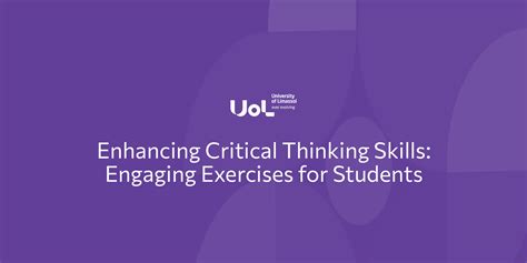 Enhancing Critical Thinking Skills Engaging Exercises For Students